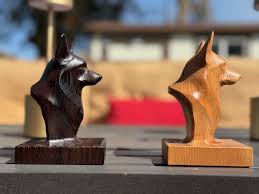 Mô hình tượng trang trí 3D đầu chó Corgi và Husky - Image 1