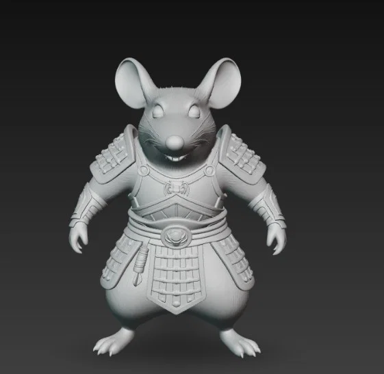 Mô hình 3D Rat Warrior - Chú chuột chiến binh dũng mãnh - Image 2