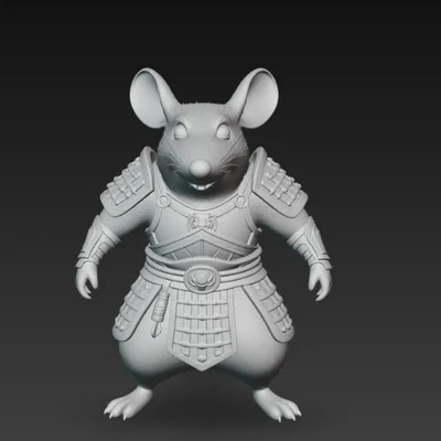 Mô hình 3D Rat Warrior - Chú chuột chiến binh dũng mãnh