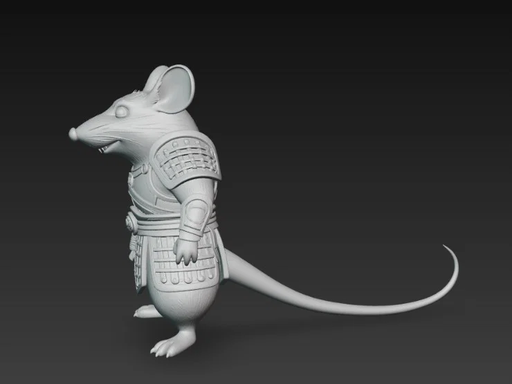Mô hình 3D Rat Warrior - Chú chuột chiến binh dũng mãnh - Image 3
