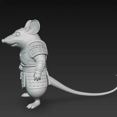 Mô hình 3D Rat Warrior - Chú chuột chiến binh dũng mãnh