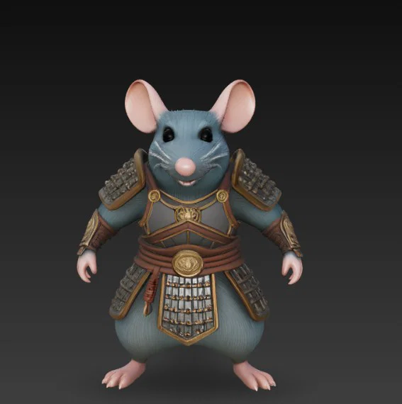 Mô hình 3D Rat Warrior - Chú chuột chiến binh dũng mãnh - Image 4