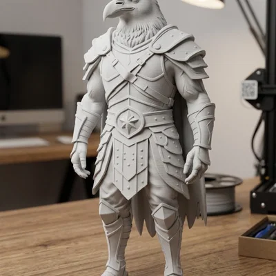 Mô hình 3D Chiến binh Quạ (Raven Warrior) đầy uy phong