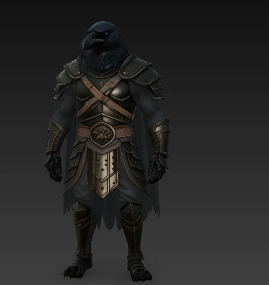 Mô hình 3D Chiến binh Quạ (Raven Warrior) đầy uy phong - Image 3