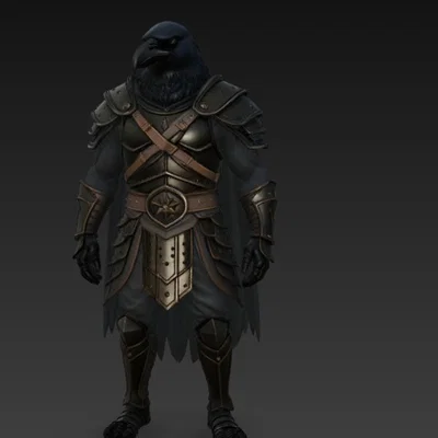 Mô hình 3D Chiến binh Quạ (Raven Warrior) đầy uy phong