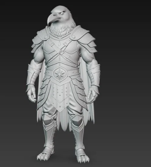 Mô hình 3D Chiến binh Quạ (Raven Warrior) đầy uy phong - Image 4