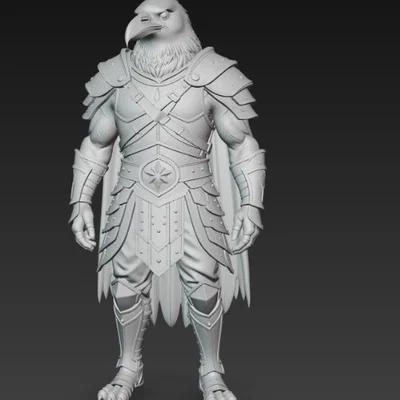 Mô hình 3D Chiến binh Quạ (Raven Warrior) đầy uy phong