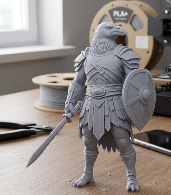 Mô hình chiến binh quạ (Raven Warrior) in 3D đầy dũng mãnh - Image 1