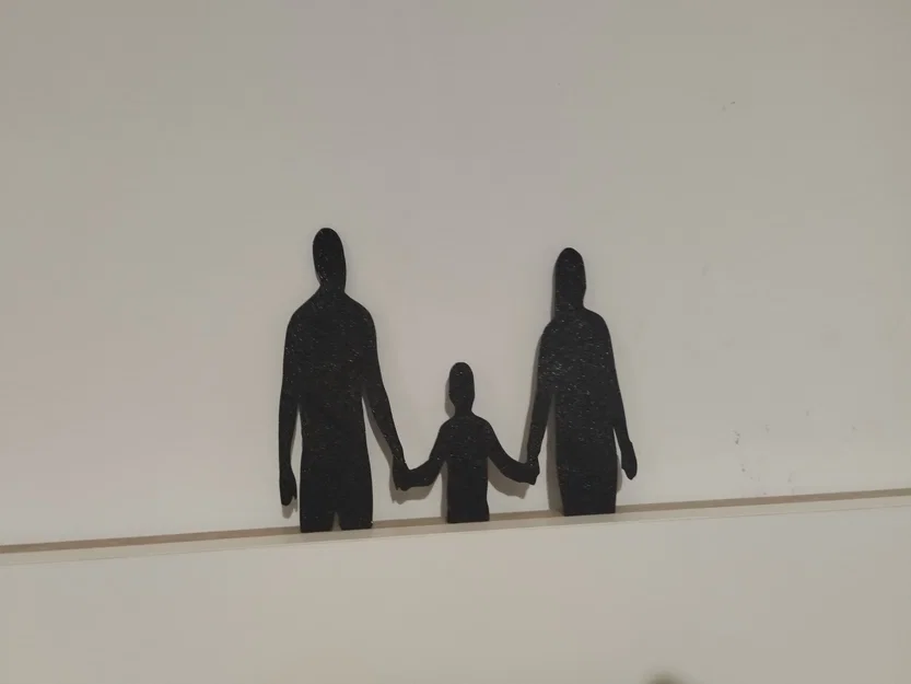 Mô hình trang trí Silhouette gia đình (familia) in 3D đẹp mắt - Image 1