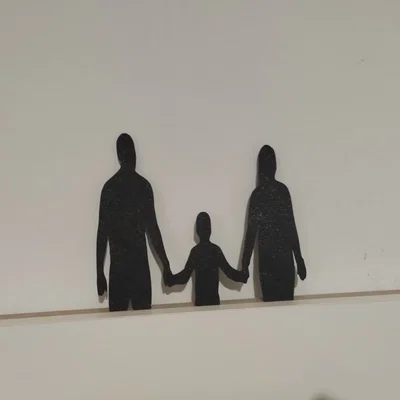 Mô hình trang trí Silhouette gia đình (familia) in 3D đẹp mắt
