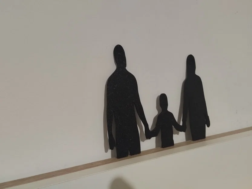 Mô hình trang trí Silhouette gia đình (familia) in 3D đẹp mắt - Image 2