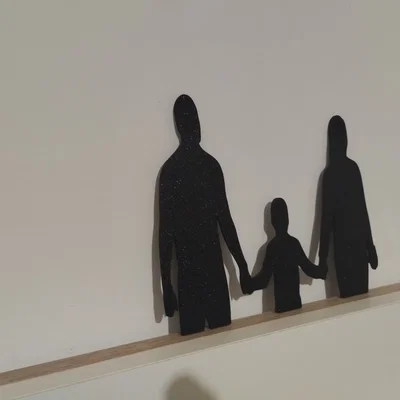Mô hình trang trí Silhouette gia đình (familia) in 3D đẹp mắt