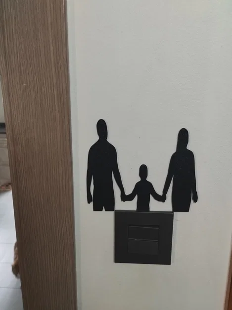 Mô hình trang trí Silhouette gia đình (familia) in 3D đẹp mắt - Image 3
