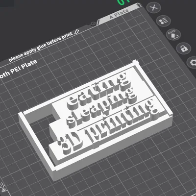 Mô hình trang trí để bàn Eating Sleaping 3D Printing độc đáo