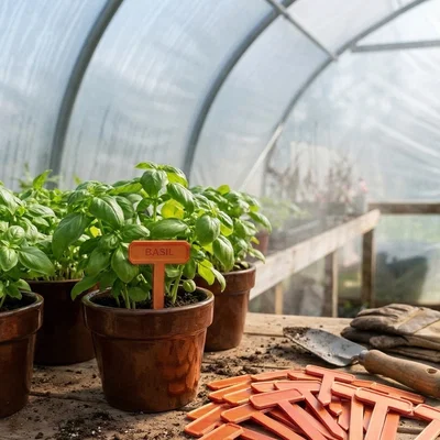 Thẻ Cắm Chậu Cây Húng Quế (Basil) In 3D Cao Cấp
