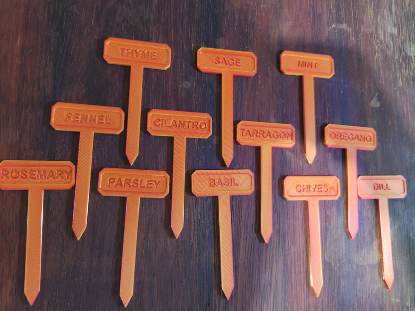 Thẻ Cắm Chậu Cây Húng Quế (Basil) In 3D Cao Cấp - Image 2