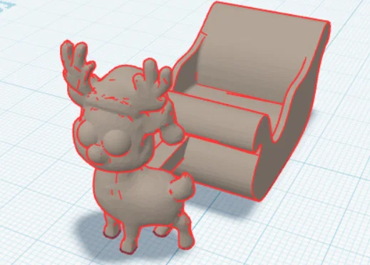 Mô hình xe trượt tuyết và tuần lộc Giáng sinh in 3D siêu dễ thương - Image 1