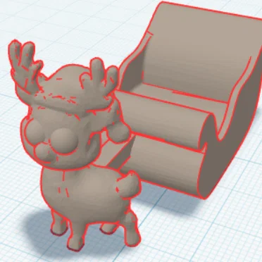 Mô hình xe trượt tuyết và tuần lộc Giáng sinh in 3D siêu dễ thương