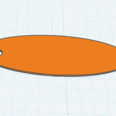 Baza móc khóa (Keychain Base) – Phôi in 3D tùy chỉnh cực dễ