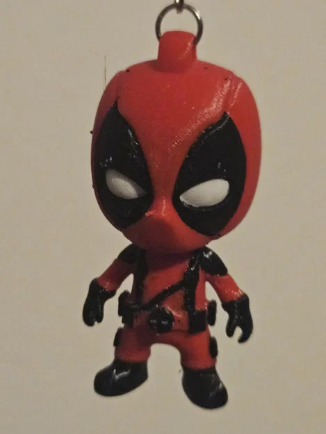 Móc khóa Deadpool Chibi siêu đáng yêu cho máy in 3D 3 màu - Image 1