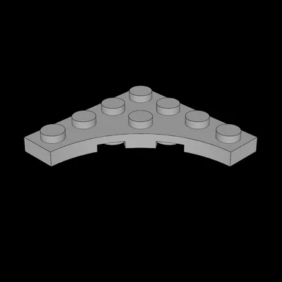 Tấm lắp ghép 4x4 tương thích Lego với đường cắt cung tròn (STL)