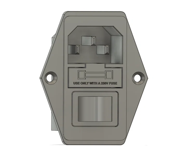 File 3D cổng nguồn Rocker Switch IEC320 hỗ trợ thiết kế vỏ hộp DIY - Image 1