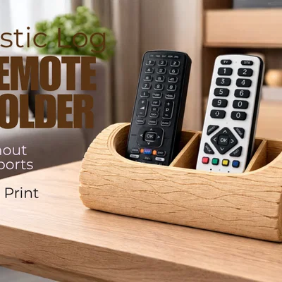 Ống Đựng Remote Hình Khúc Gỗ Rustic