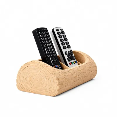 Ống Đựng Remote Hình Khúc Gỗ Rustic