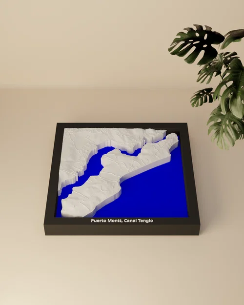 Puerto Montt, Canal Tenglo, Chile - Mô hình địa hình thu nhỏ 3D - Image 3