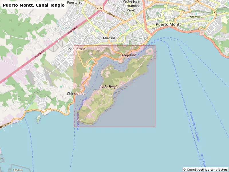 Puerto Montt, Canal Tenglo, Chile - Mô hình địa hình thu nhỏ 3D - Image 9