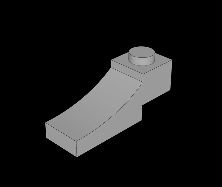 Gạch dốc cong 1x3 tương thích Lego tự in 3D chất lượng cao - Image 1