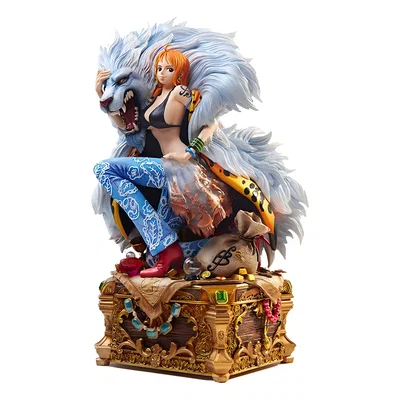 Mô hình 3D Nami trong One Piece: Tượng nhân vật kèm rương kho báu