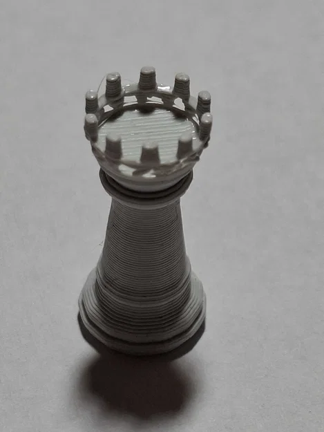 Mô hình quân cờ Xe (Chess Rook) in 3D chi tiết và sắc nét - Image 1