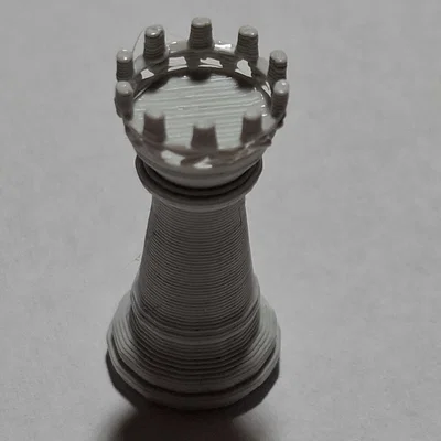 Mô hình quân cờ Xe (Chess Rook) in 3D chi tiết và sắc nét
