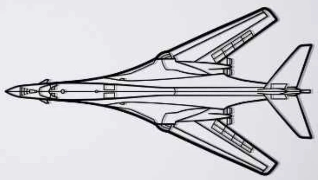 Mô hình trang trí treo tường máy bay Rockwell B-1B Lancer in 3D - Image 1