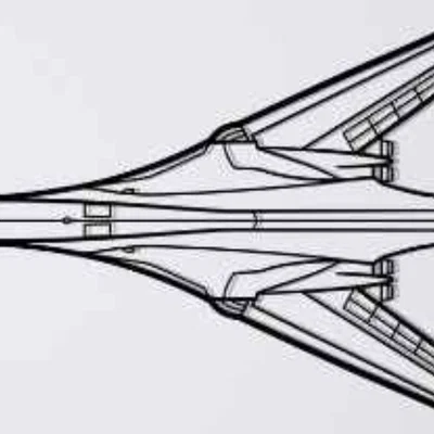 Mô hình trang trí treo tường máy bay Rockwell B-1B Lancer in 3D