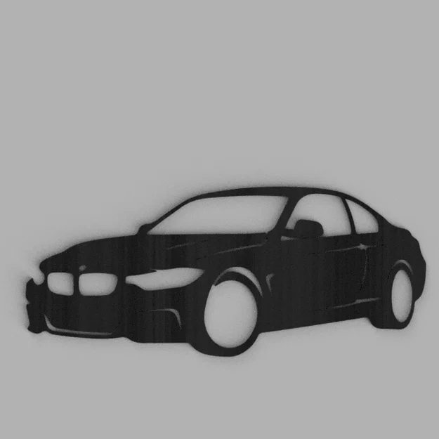 Mô hình Silhouette Xe Sport Sedan - Trang trí tường hiện đại - Image 1