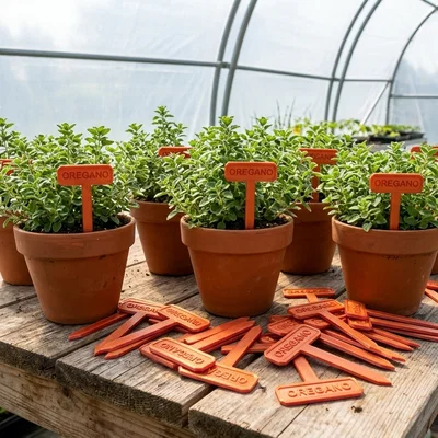 Thẻ Cắm Chậu Thảo Mộc Oregano In 3D Cao Cấp