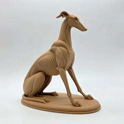 The Sentinel - Tượng Chú Chó Greyhound Ngồi