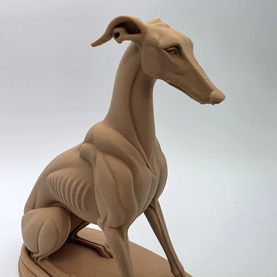 The Sentinel - Tượng Chú Chó Greyhound Ngồi