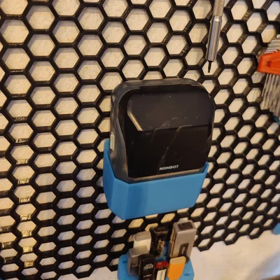 Ngàm treo máy in nhãn Niimbot B1 cho bảng Honeycomb Storage Wall