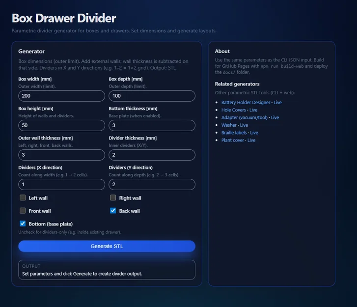 Bộ chia ngăn kéo / Hộp chứa đồ - Có kèm trình tạo - Image 2