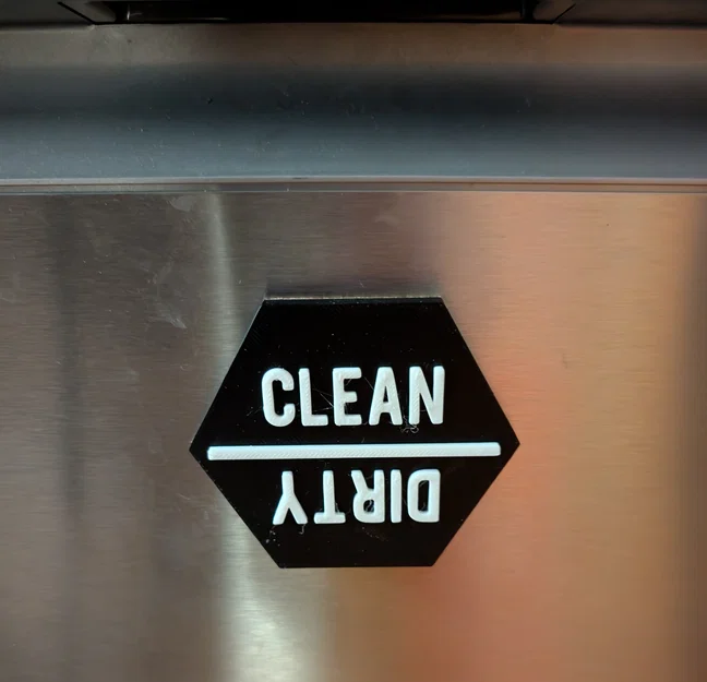 Nam châm báo trạng thái máy rửa bát Clean/Dirty V2 (Tương thích nam châm Harbor Freight) - Image 1