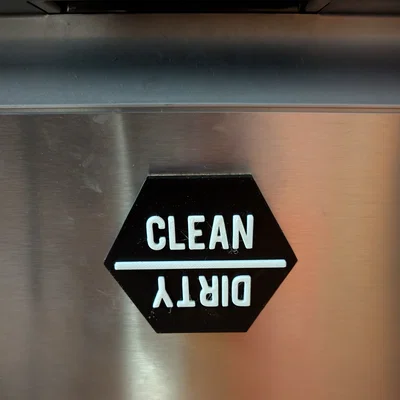 Nam châm báo trạng thái máy rửa bát Clean/Dirty V2 (Tương thích nam châm Harbor Freight)