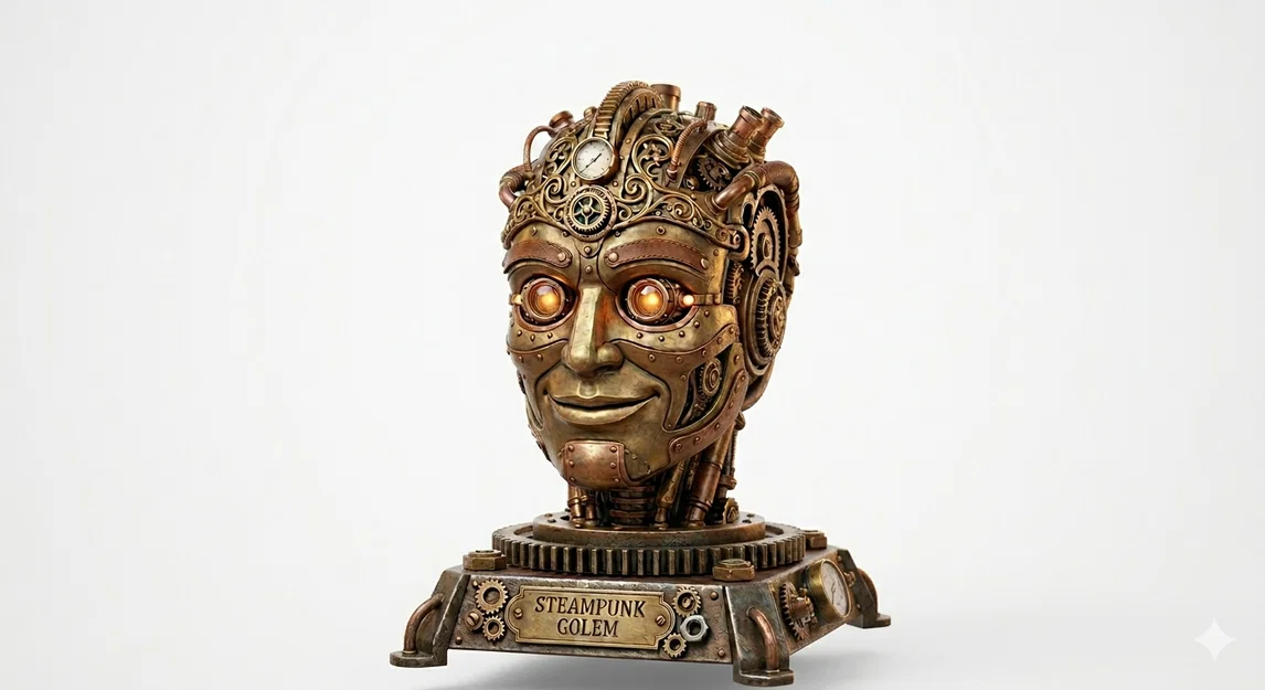 Mô hình Steampunk Golem 3D độc đáo để trang trí - Image 1