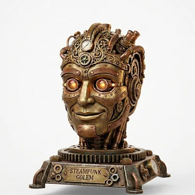 Mô hình Steampunk Golem 3D độc đáo để trang trí
