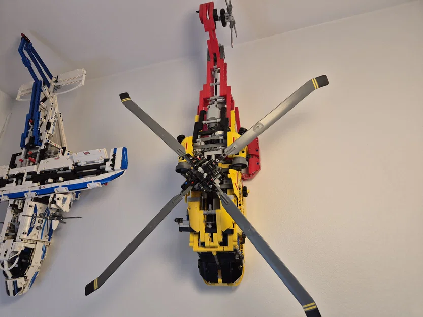 Giá treo tường "tàng hình" cho LEGO Technic 9396 Helicopter - Image 1
