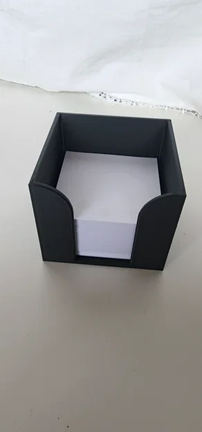 Hộp Đựng Giấy Ghi Chú Hình Khối Tối Giản - V2 (Thành Dày 3.5mm) - Image 1