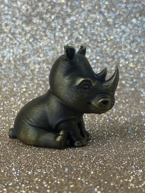 Tê Giác Chibi Kim Loại – Bản in nhỏ không cần support - Image 3
