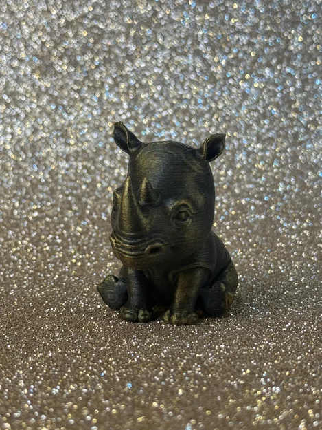 Tê Giác Chibi Kim Loại – Bản in nhỏ không cần support - Image 4